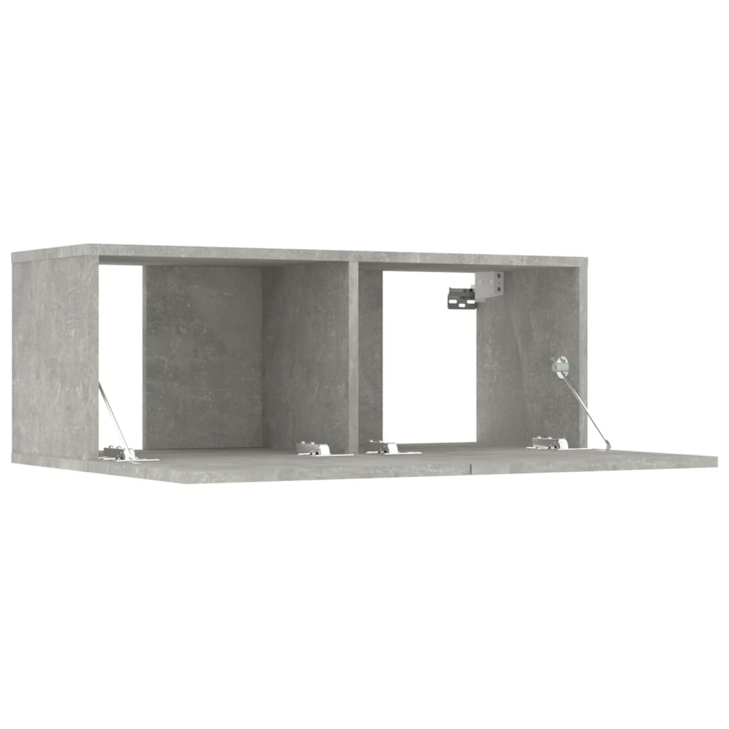 vidaXL TV omarica 4 kosi betonsko siva 80x30x30 cm inženirski les