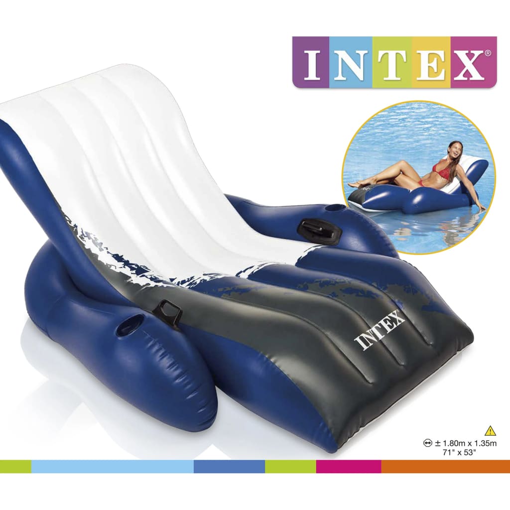 Intex Plavajoči ležalnik 180x135 cm 58868EU