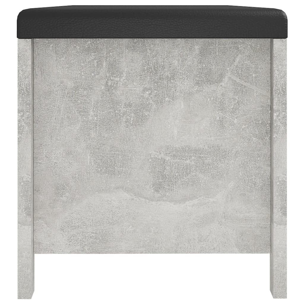 vidaXL Škatla z blazino betonsko siva 105x40x45 cm iverna plošča