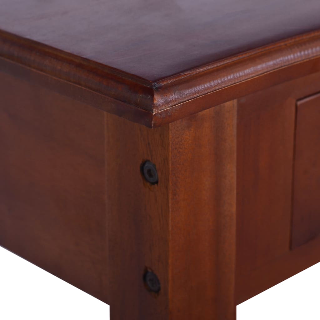 vidaXL Konzolna mizica klasično rjava 120x30x75 cm trden mahagonij