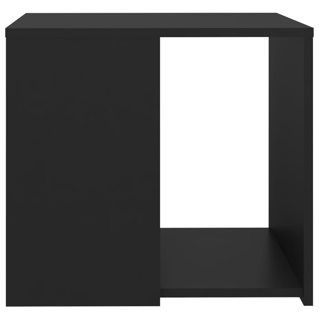 vidaXL Stranska mizica črna 50x50x45 cm iverna plošča
