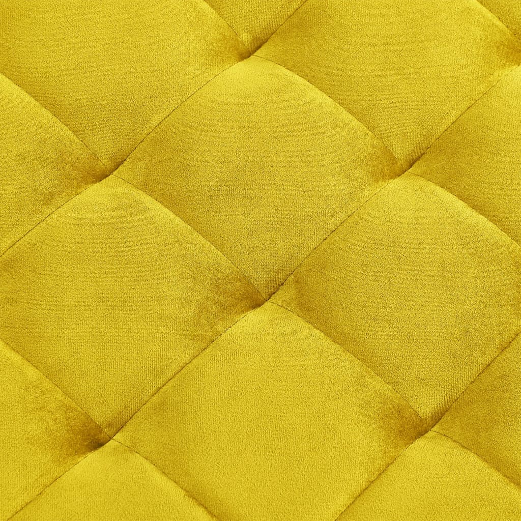 vidaXL Klop 97 cm gorčično rumeno žametno blago in nerjaveče jeklo