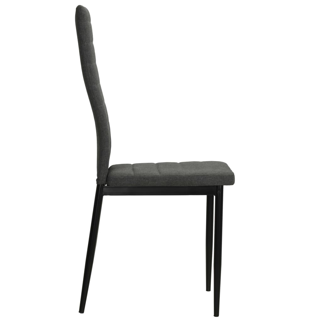 vidaXL Jedilni stoli 2 kosa temno sivo blago