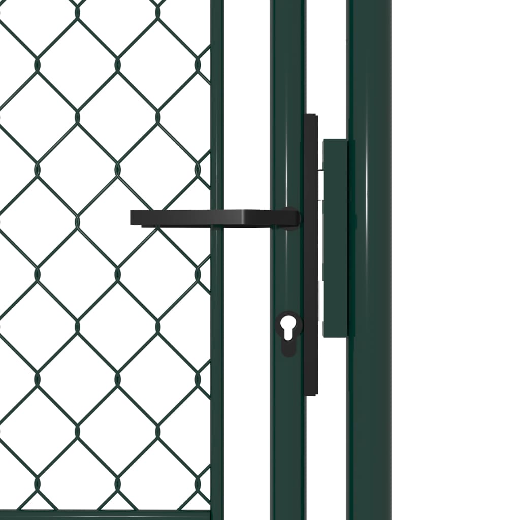 vidaXL Vrtna vrata iz jekla 100x150 cm zelena