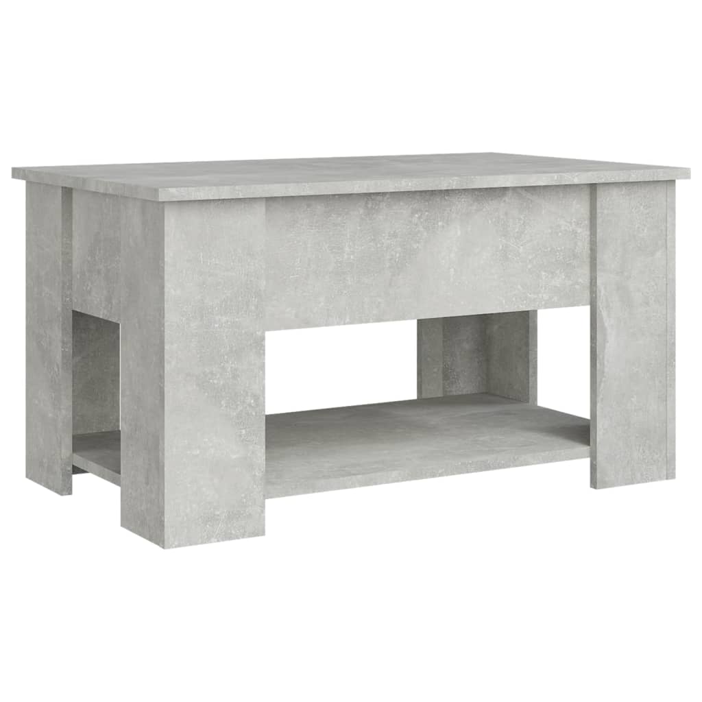 vidaXL Klubska mizica betonsko siva 79x49x41 cm inženirski les