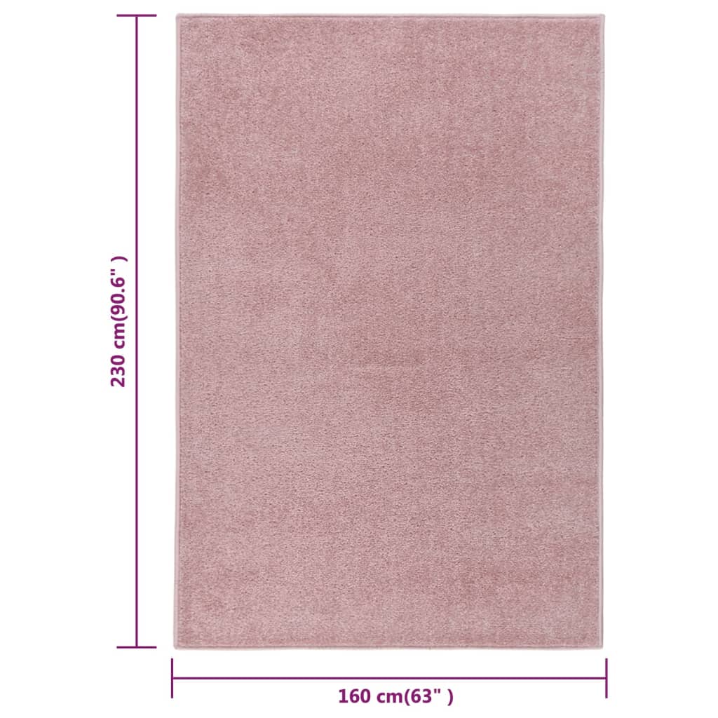 vidaXL Preproga 160x230 cm roza