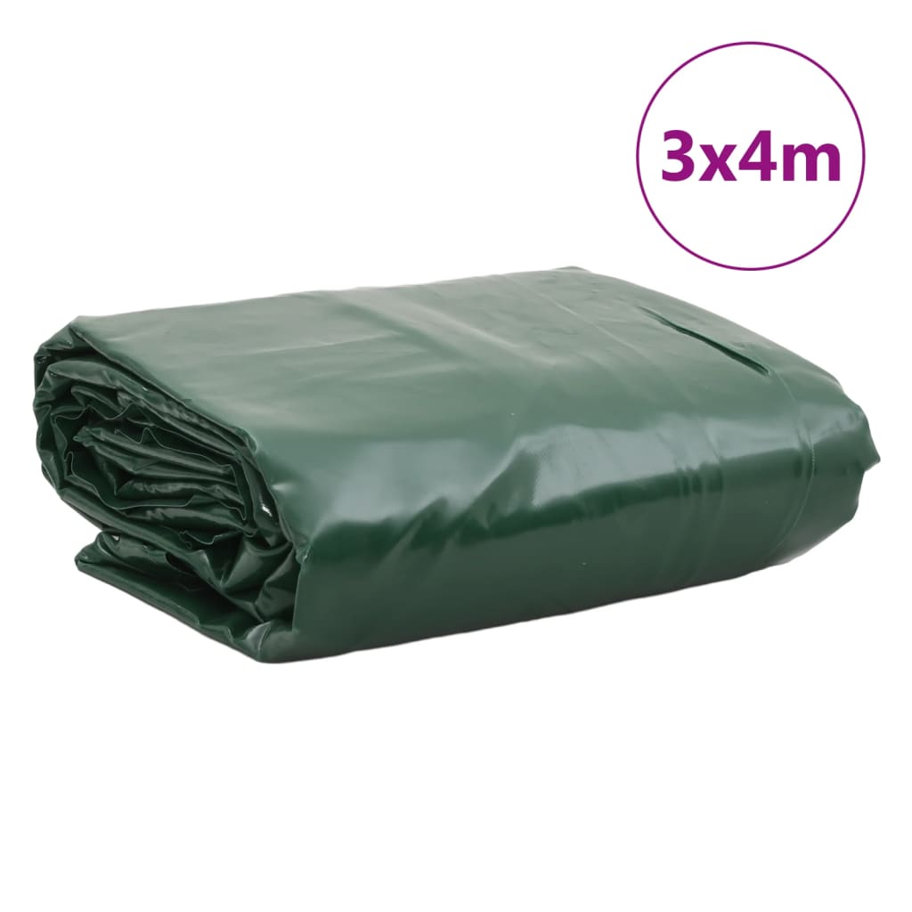 vidaXL Ponjava zelena 3x4 m 650 g/m²