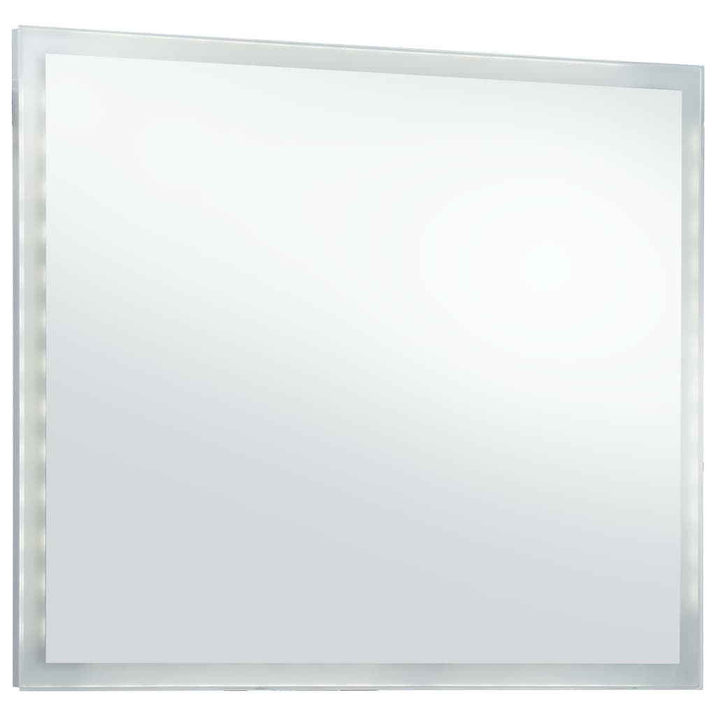vidaXL Kopalniško LED stensko ogledalo 80x60 cm