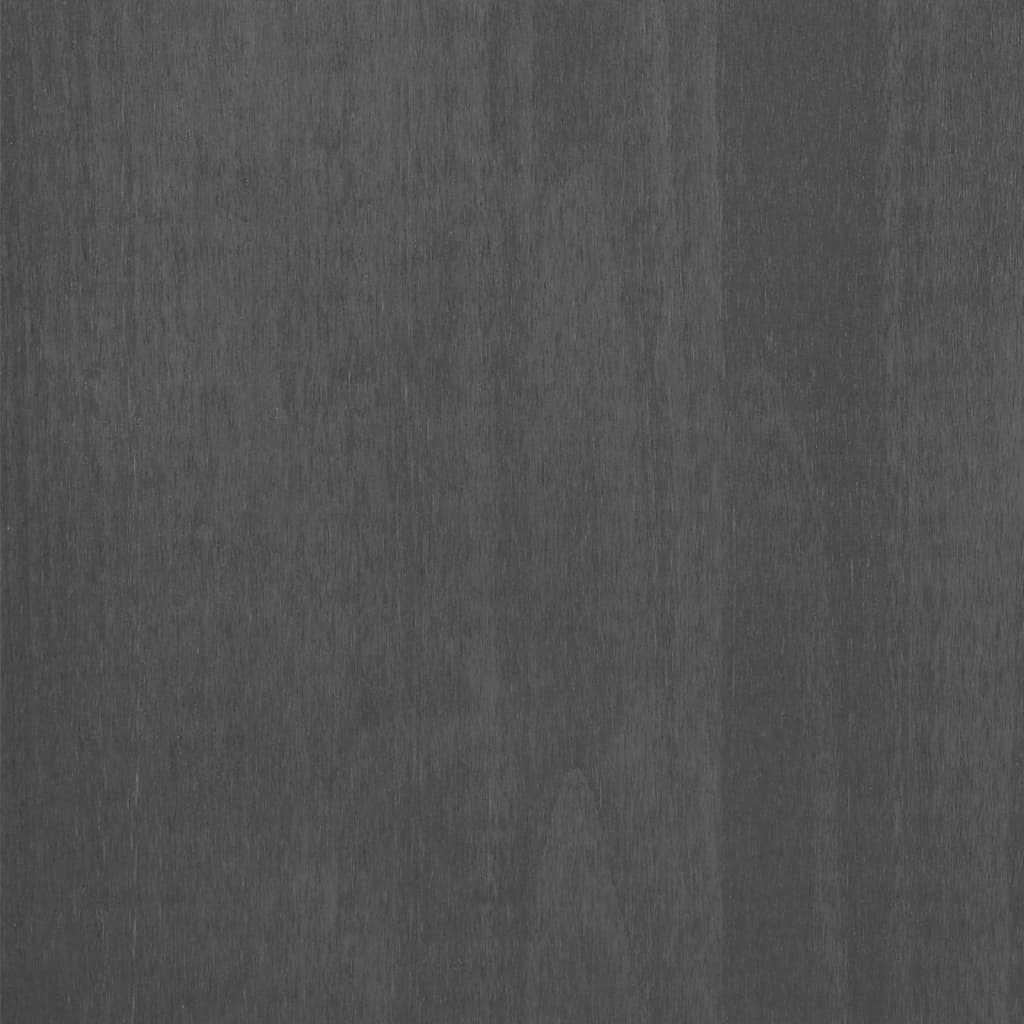 vidaXL Pisalna miza temno siva 110x40x75 cm trdna borovina