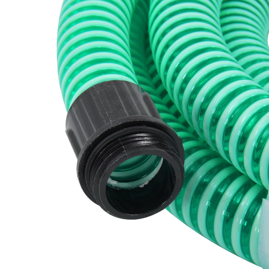 vidaXL Sesalna cev z medeninastimi priključki zelena 1,1" 20 m PVC