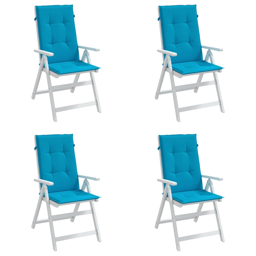 vidaXL Blazine za vrtne stole 4 kosi modre 120x50x3 cm blago
