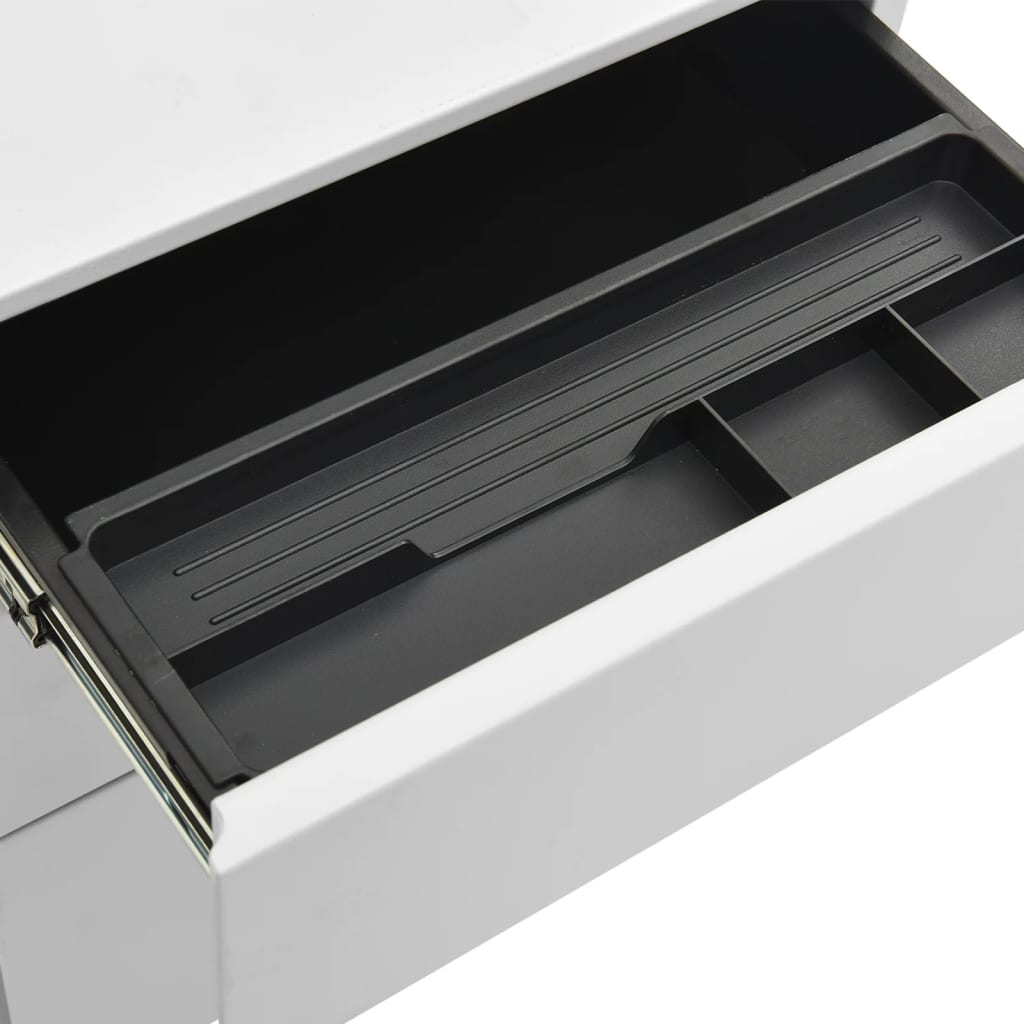 vidaXL Premična omara za dokumente svetlo siva 39x45x60 cm jeklo