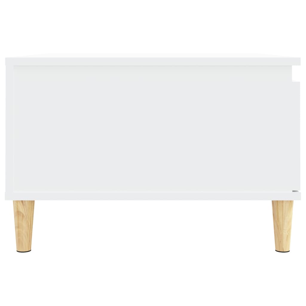 vidaXL Klubska mizica bela 55x55x36,5 cm inženirski les