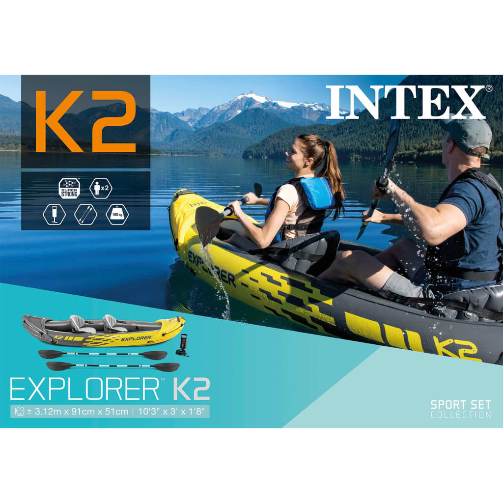 Intex Napihljiv kajak Explorer K2 312x91x51 cm 68307NP