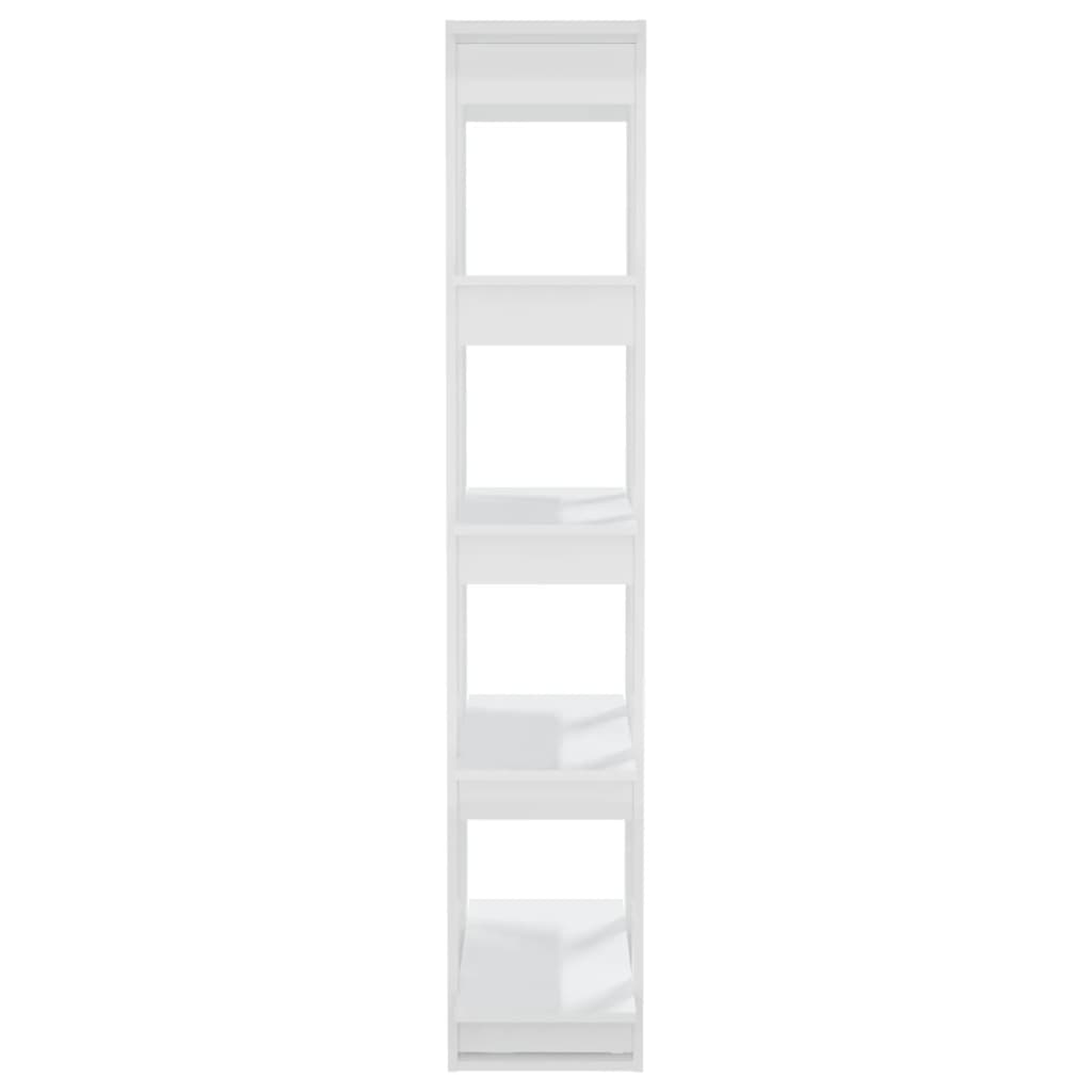 vidaXL Knjižna omara/pregrada visok sijaj bela 80x30x160 cm