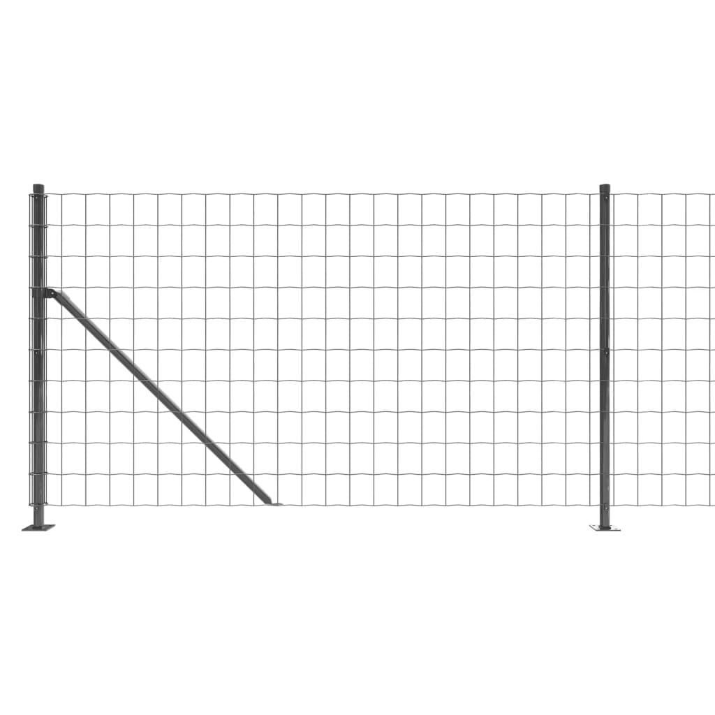 vidaXL Mrežna ograja s prirobnico antracit 0,8x25 m