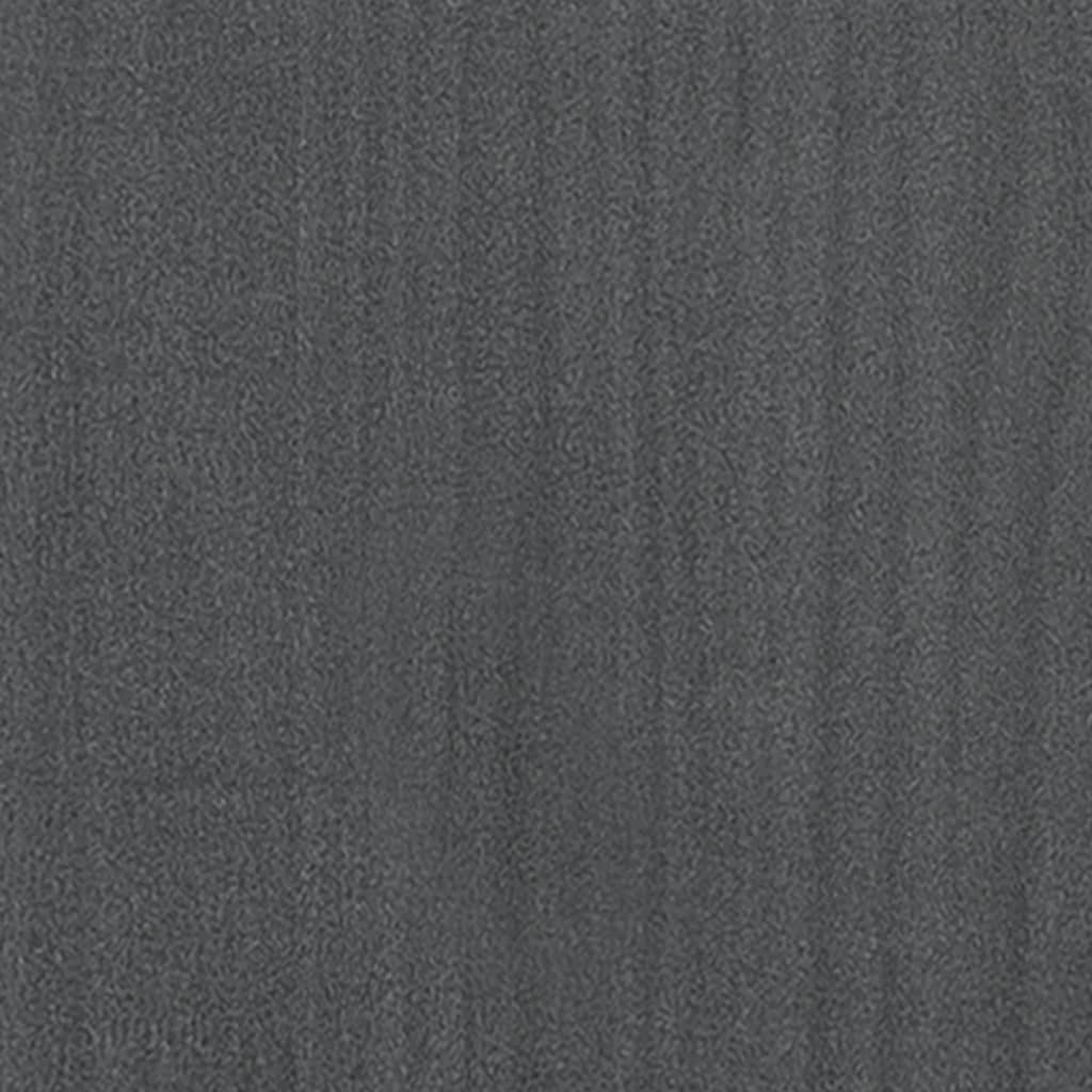 vidaXL Posteljni okvir siv iz trdne borovine 140x200 cm