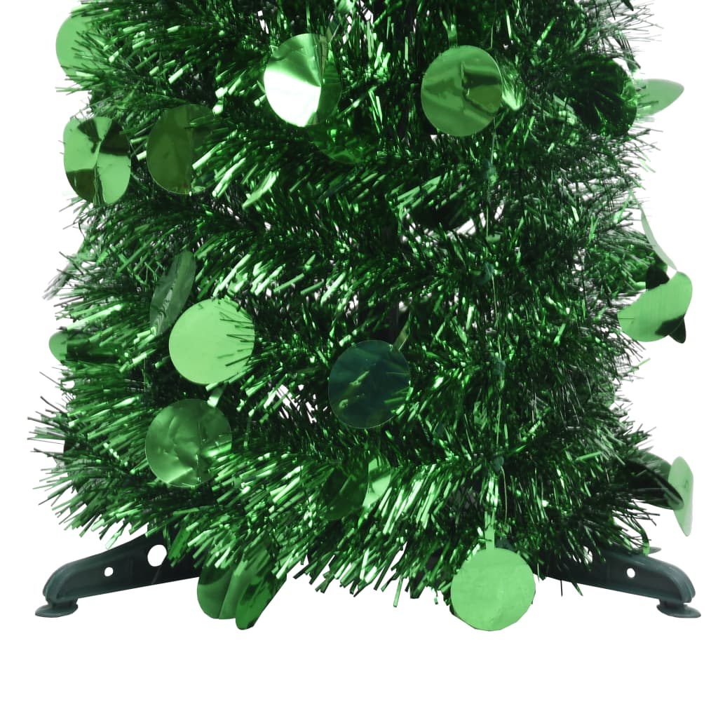 vidaXL Zložljiva umetna novoletna jelka zelena 120 cm PET