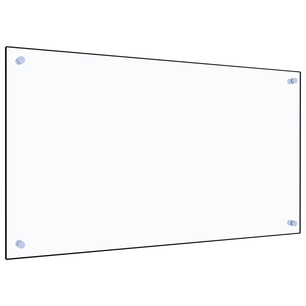 vidaXL Kuhinjska zaščitna obloga prozorna 90x50 cm kaljeno steklo