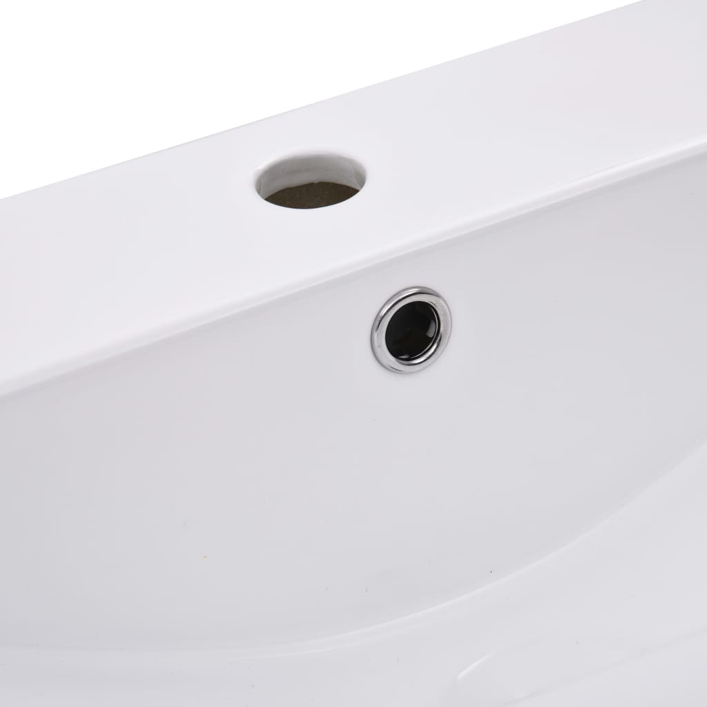 vidaXL Vgradni umivalnik 91x39,5x18,5 cm keramičen bel