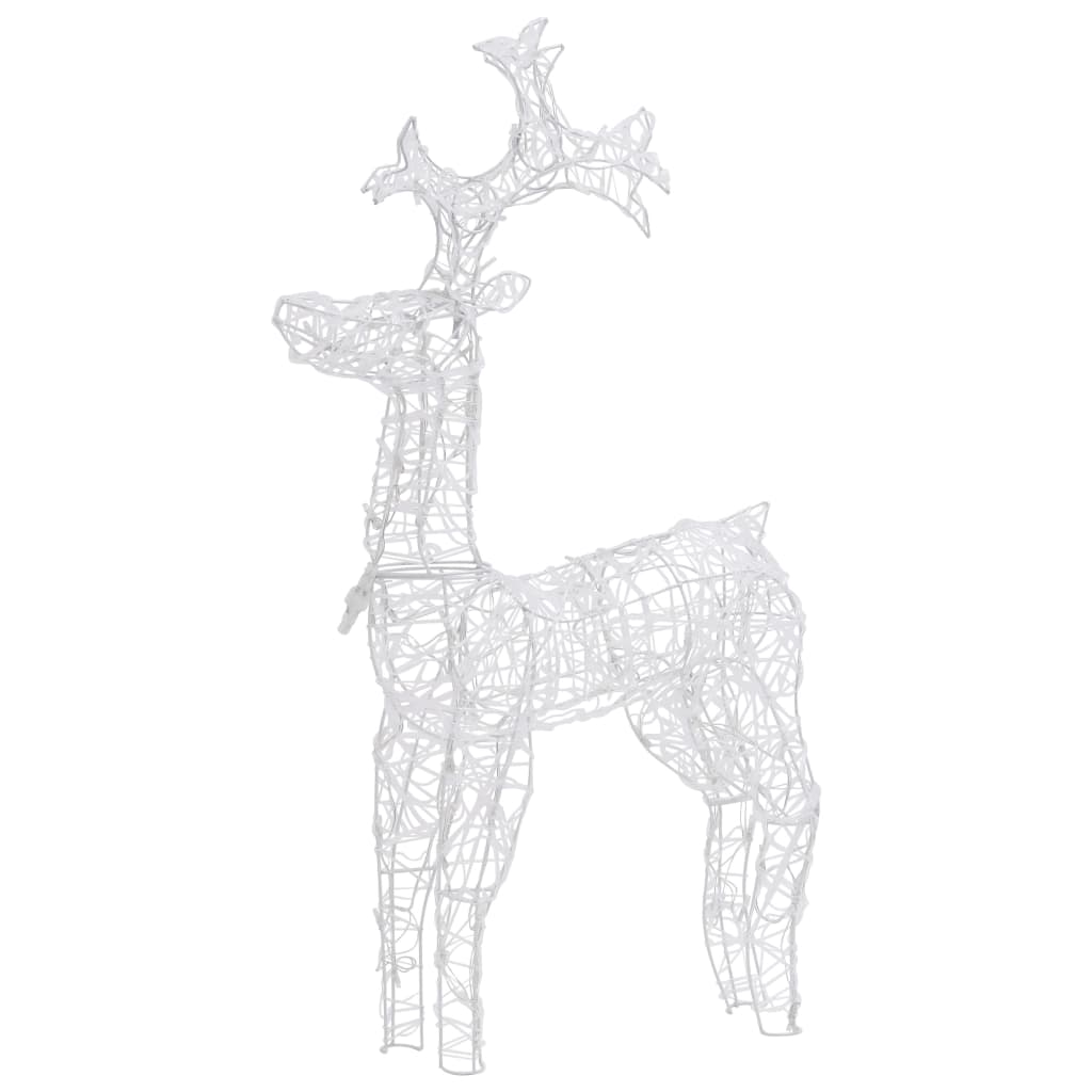 vidaXL Božični severni jelen 2 kosa 60x16x100 cm iz akrila
