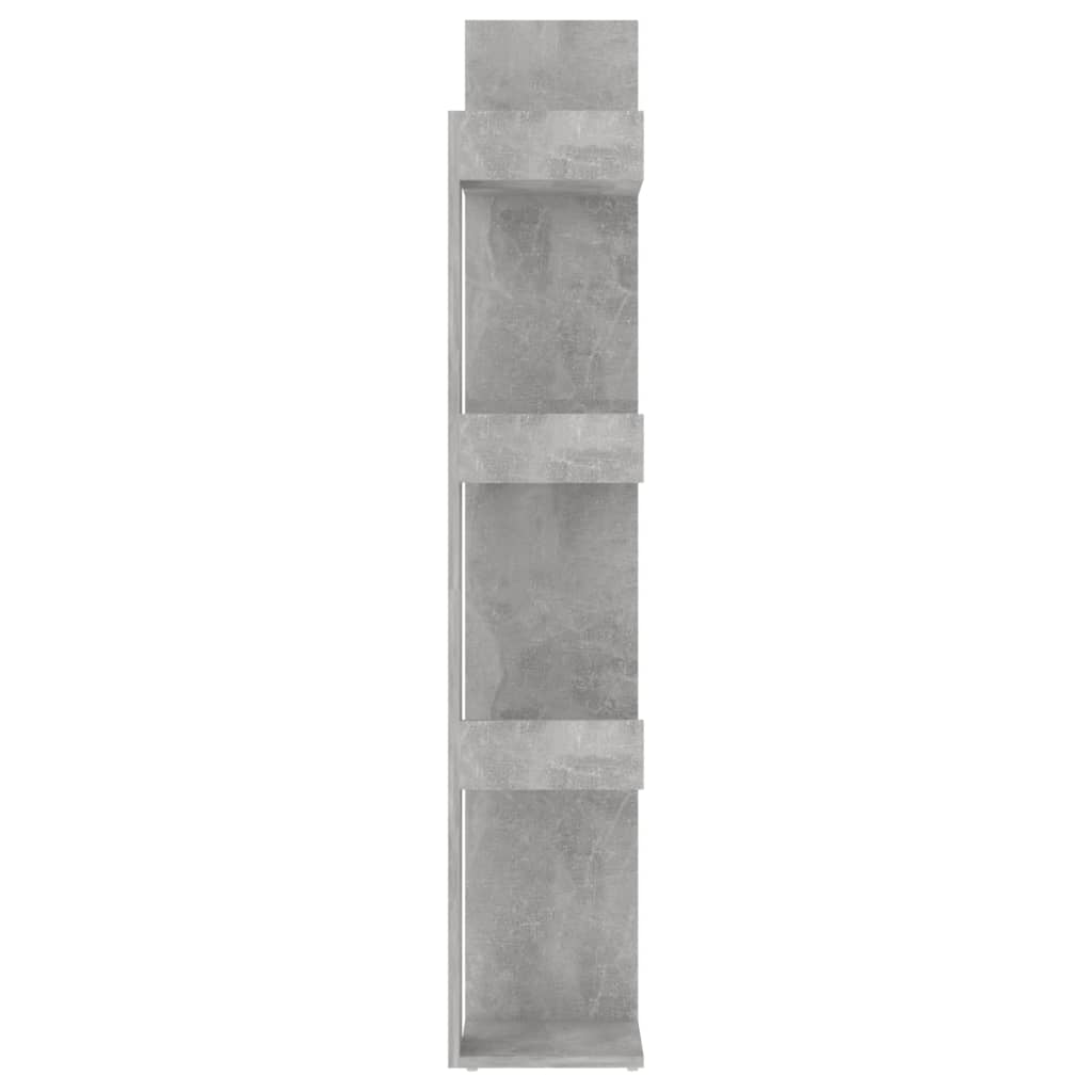 vidaXL Knjižna omara betonsko siva 86x25,5x140 cm iverna plošča