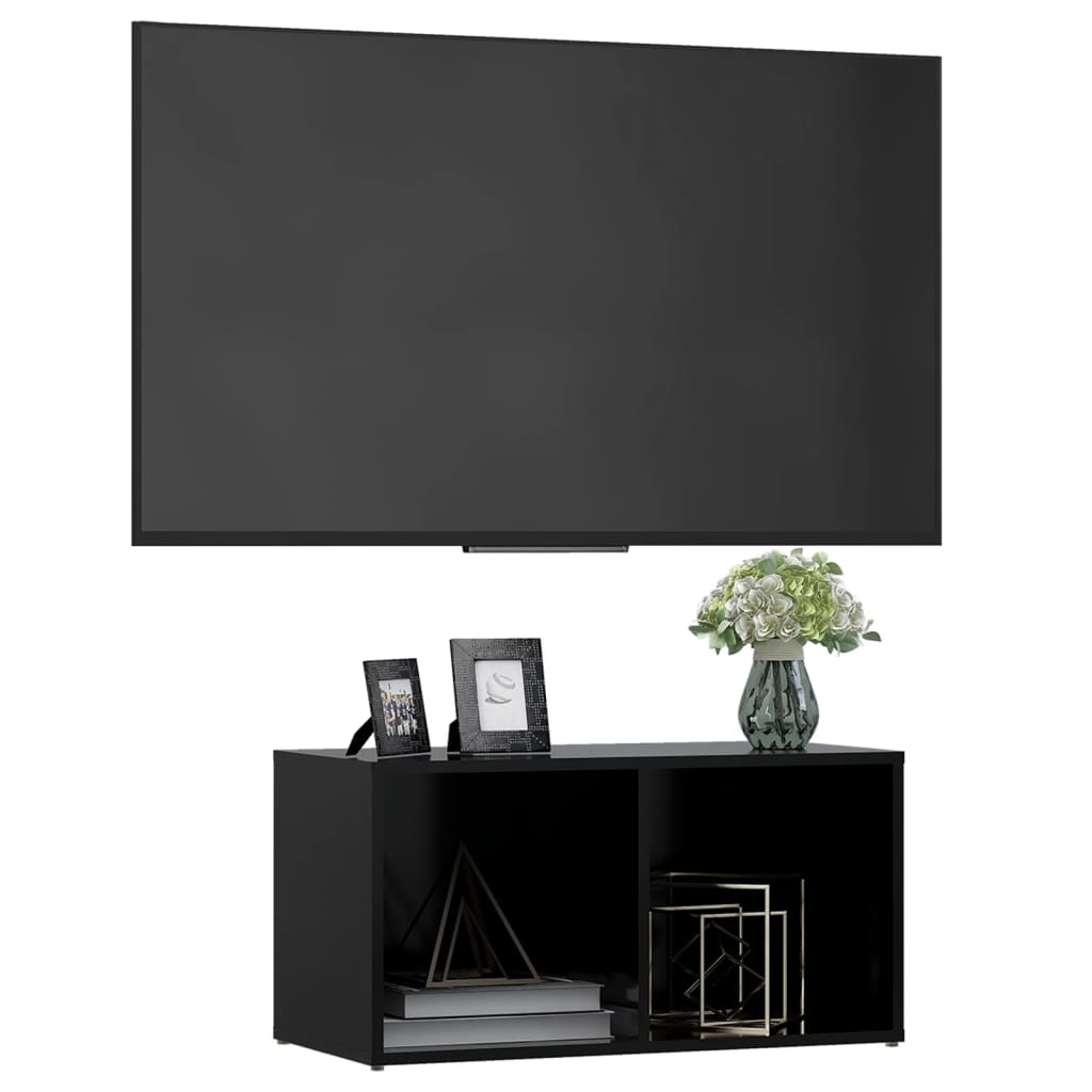 vidaXL TV omarica črna 72x35x36,5 cm iverna plošča