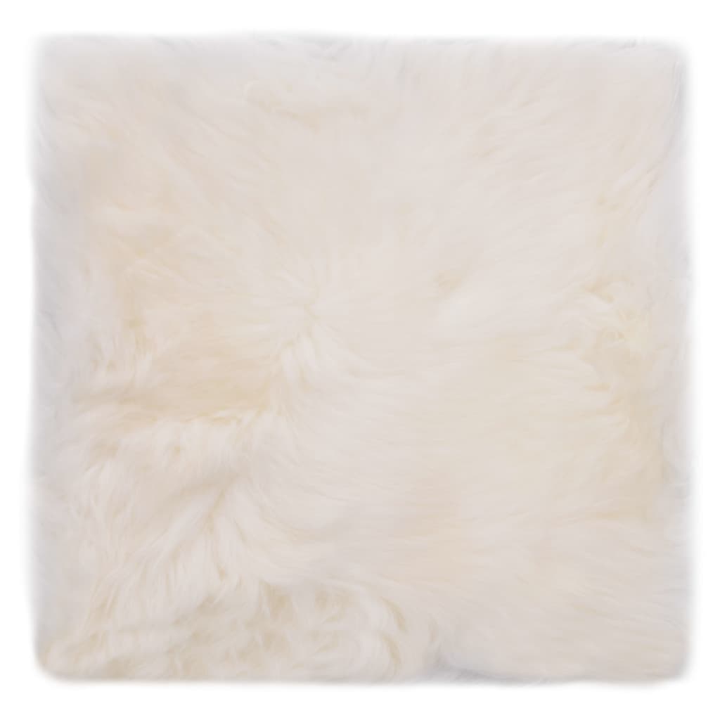 vidaXL Podloge za stol 2 kosa bele 40x40 cm prava ovčja koža