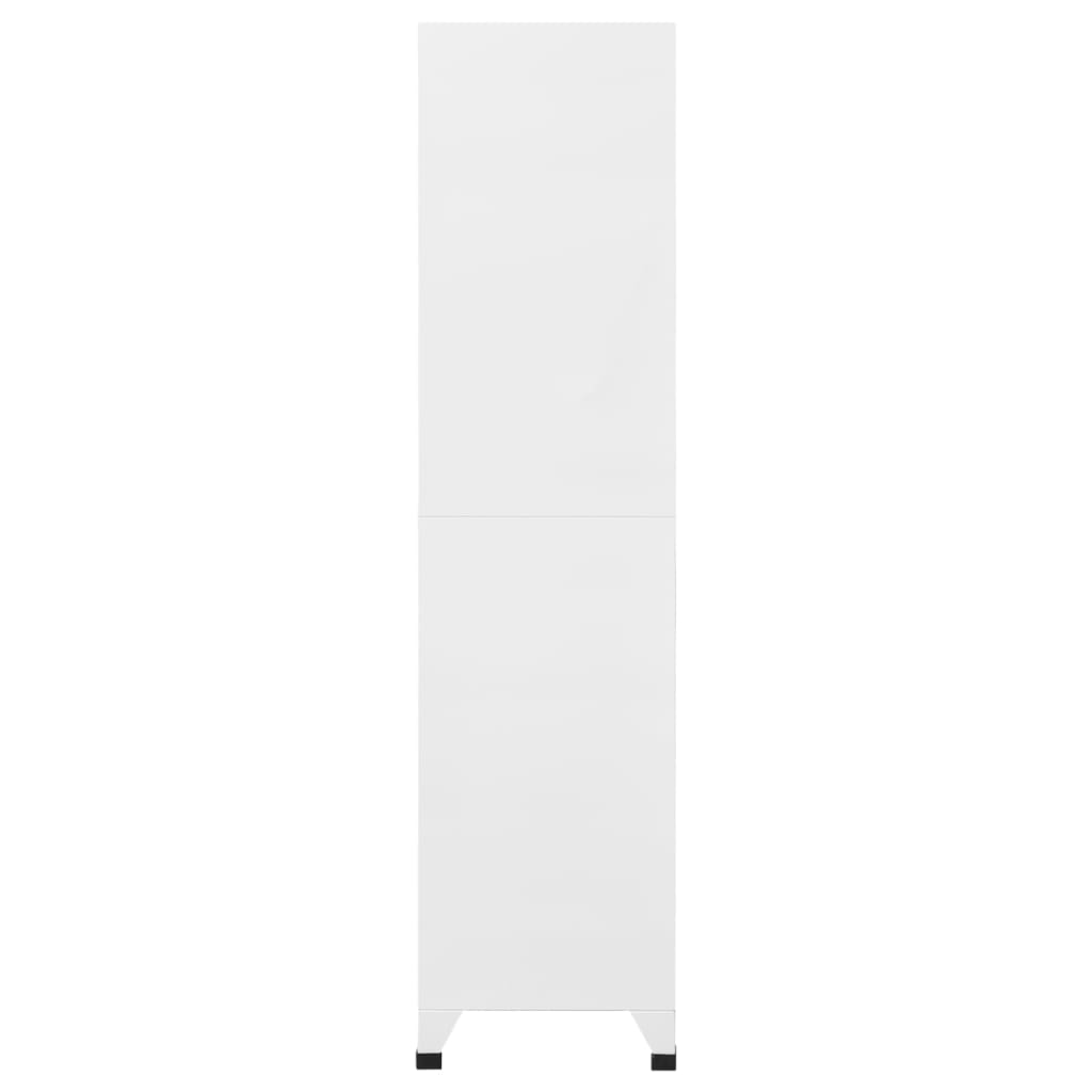 vidaXL Garderobna omara z 9 vrati jeklo 90x45x180cm siva