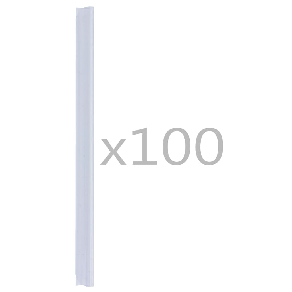 vidaXL Pritrdilne spone za ograjo 100 kosov PVC prozorne