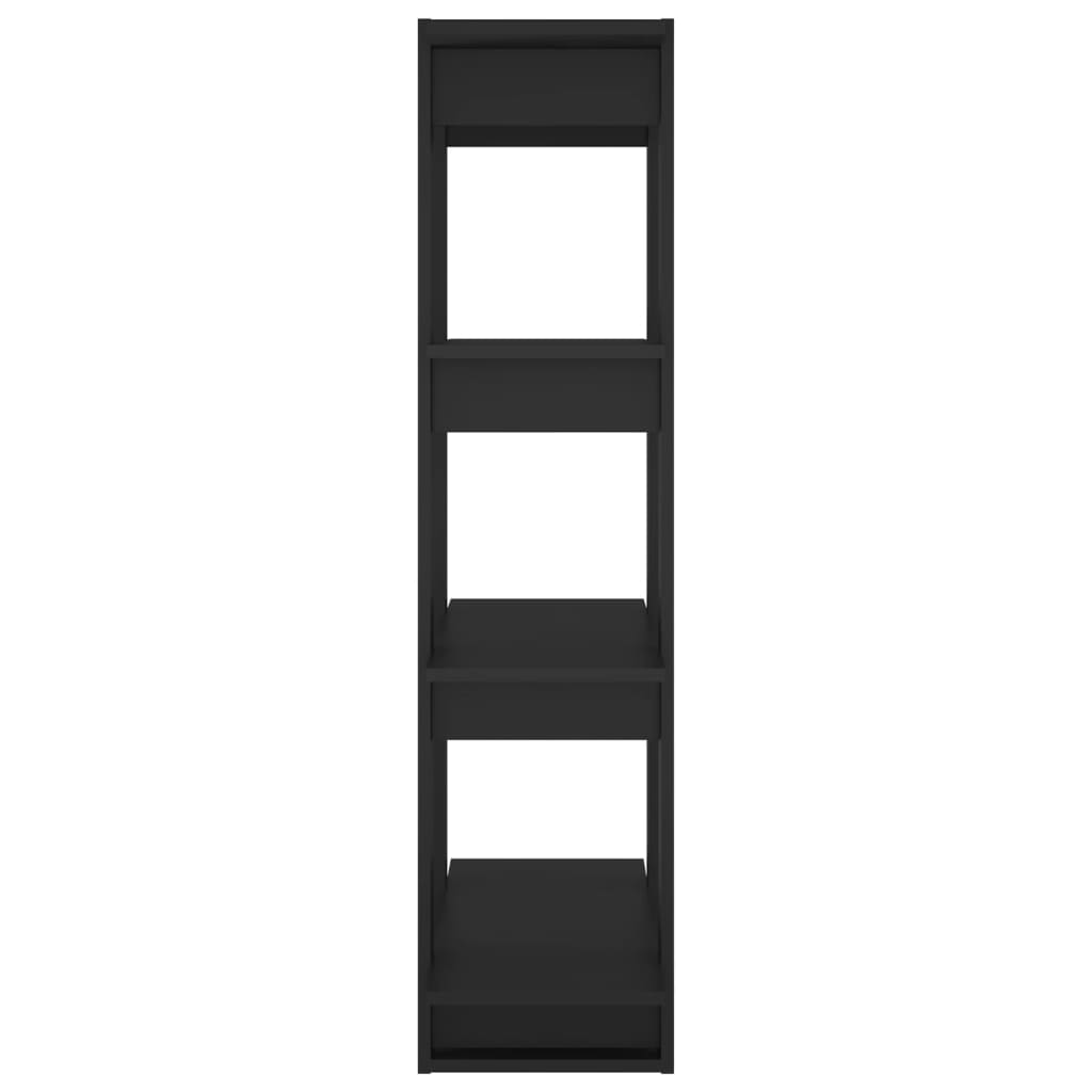 vidaXL Knjižna omara/pregrada črna 80x30x123,5 cm