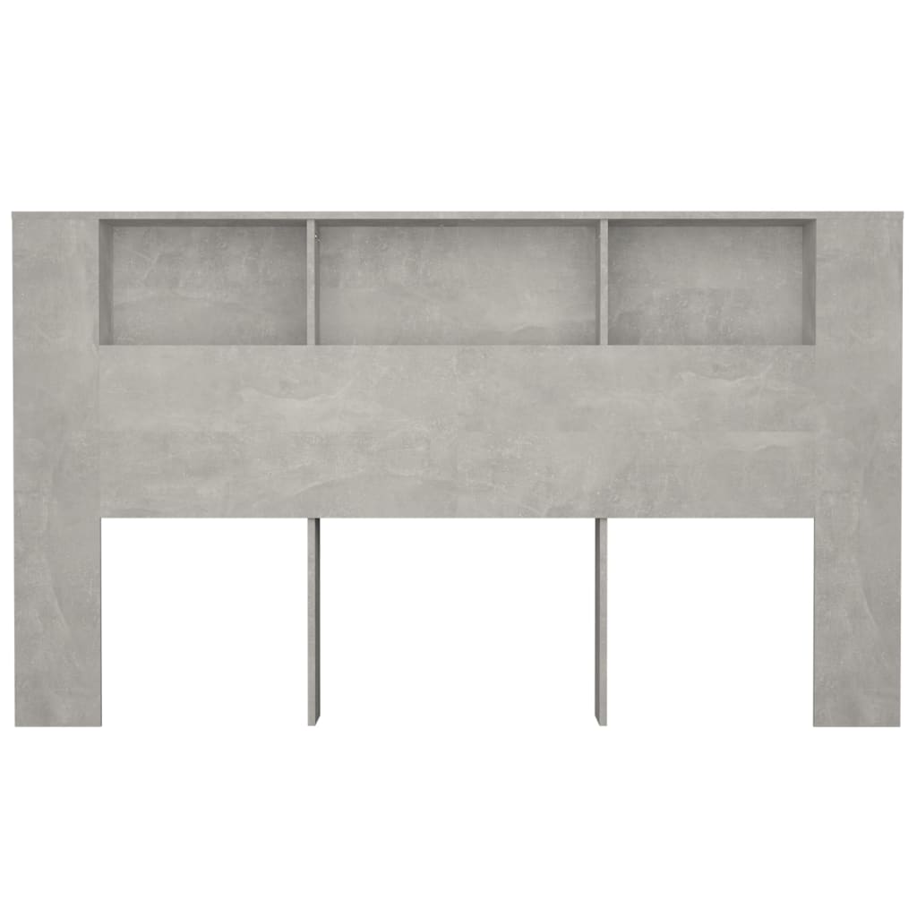 vidaXL Vzglavna omarica betonsko siva 180x18,5x104,5 cm