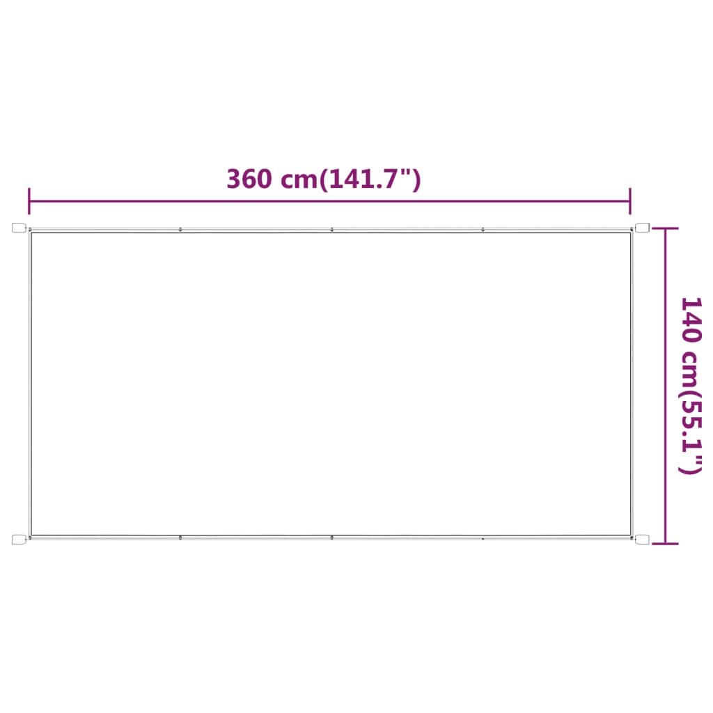 vidaXL Vertikalna markiza antracit 140x360 cm tkanina oxford