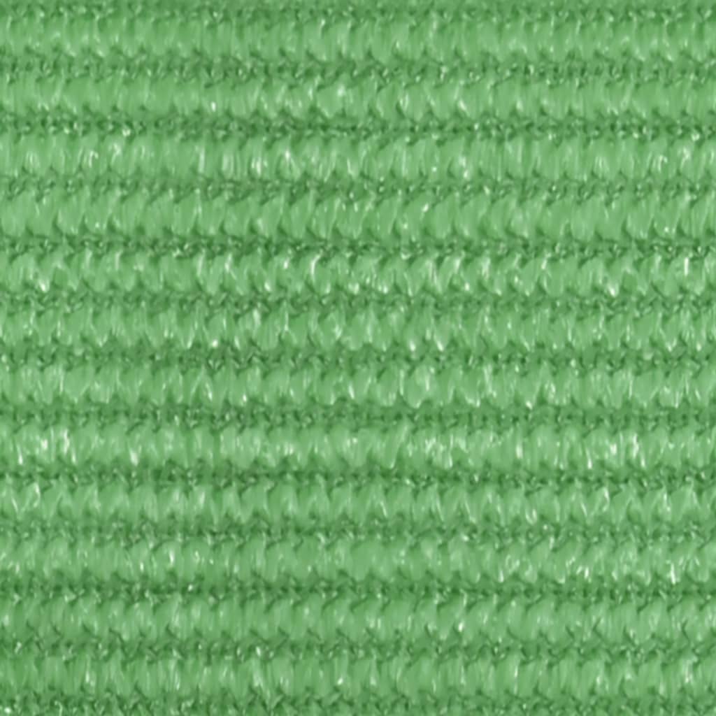 vidaXL Senčno jadro 160 g/m² svetlo zeleno 3,6x3,6x3,6 m HDPE