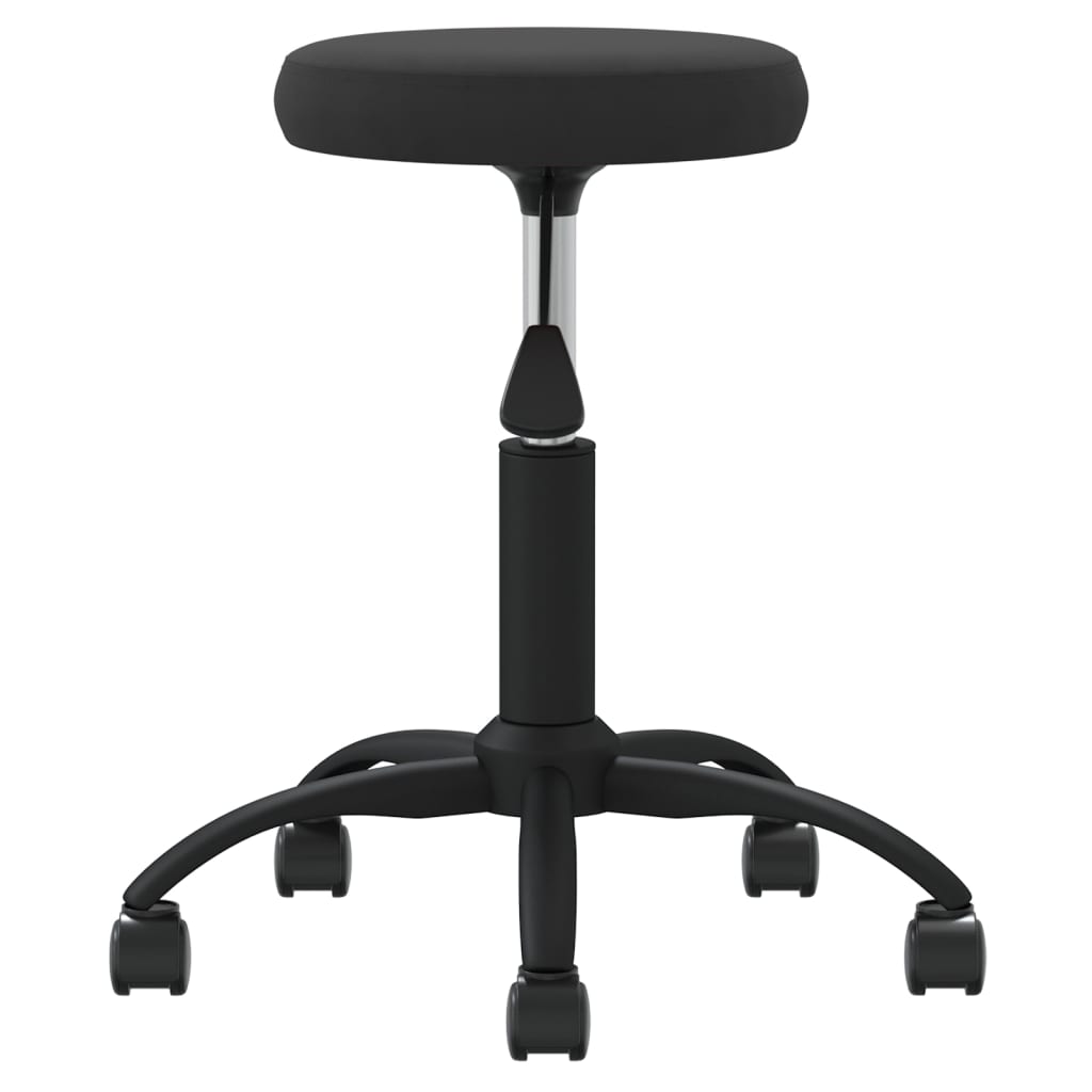 vidaXL Masažni stolček žamet črn