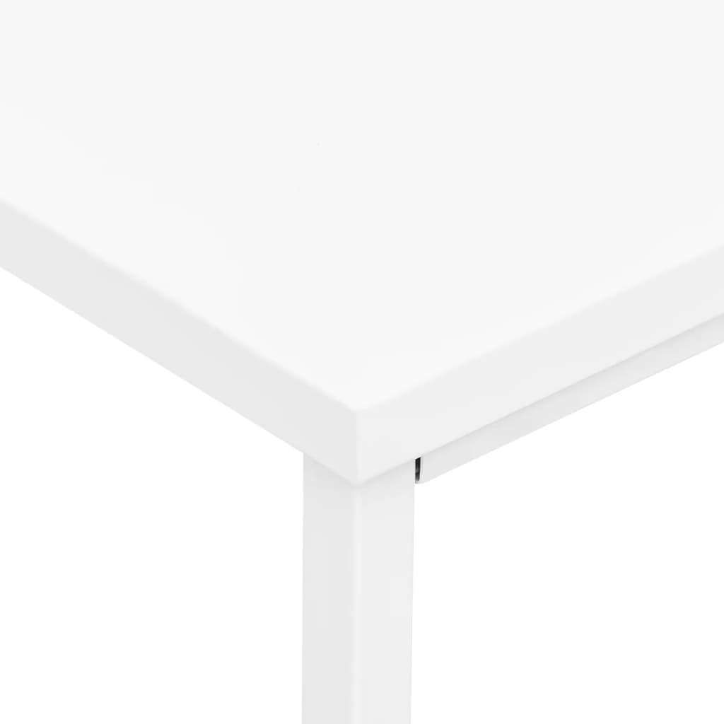 vidaXL Industrijska pisalna miza s predali bela 105x52x75 cm jeklo