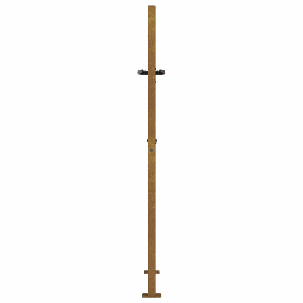vidaXL Vrtna vrata 105x155 cm Corten jeklo dizajn bambusa