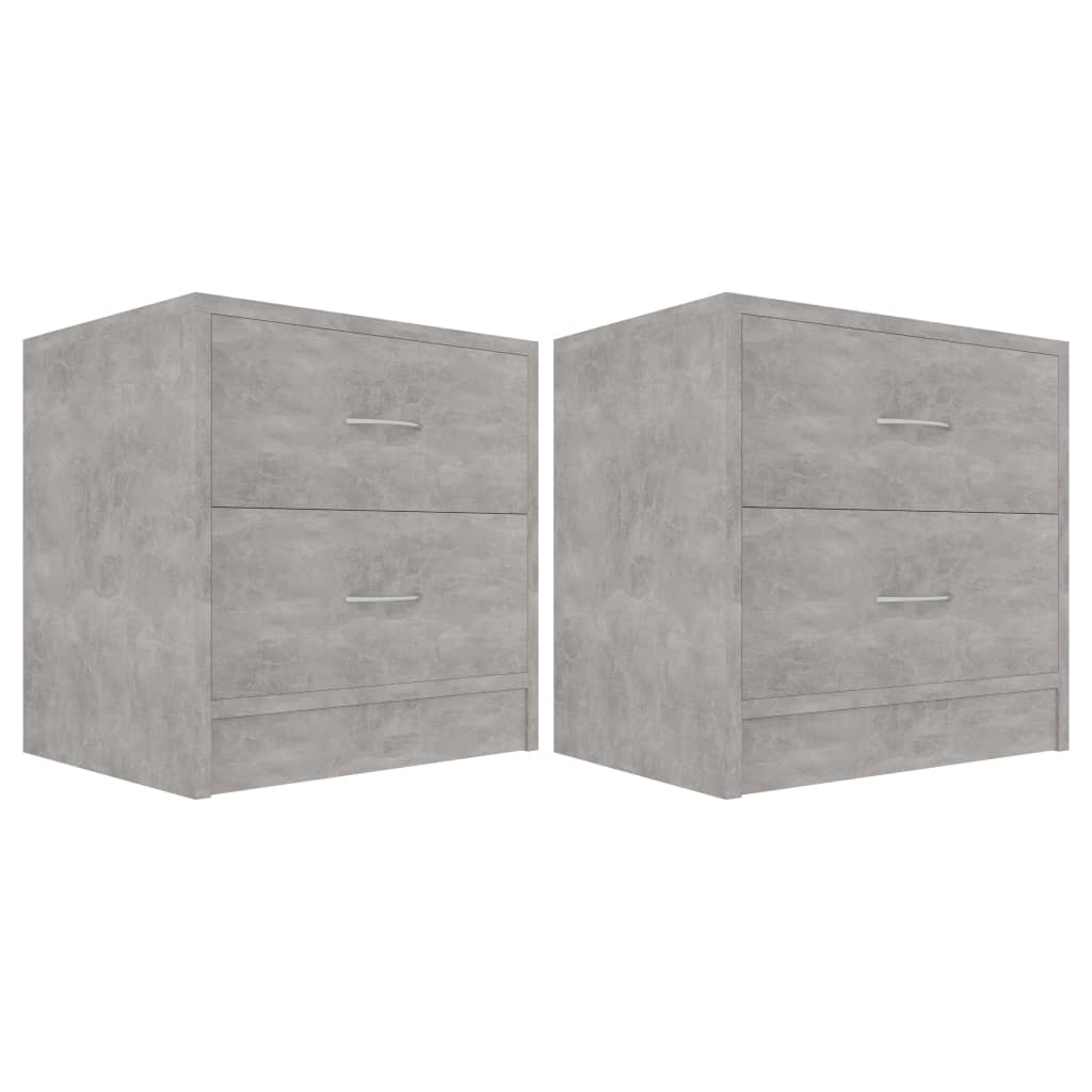 vidaXL Nočne omarice 2 kosa betonsko sive 40x30x40 cm iverna plošča