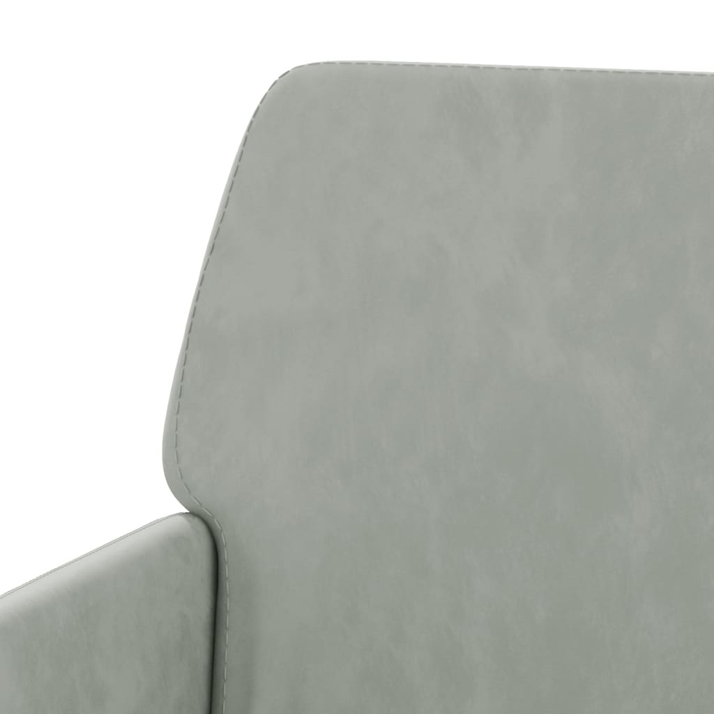 vidaXL Fotelj svetlo siv 62x79x79 cm žamet