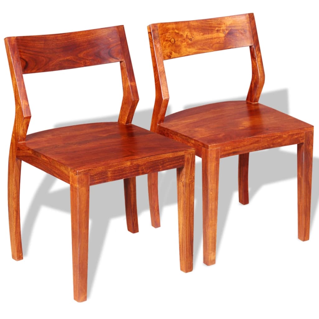 vidaXL Jedilni stol 2 kosa trden akacijev les in palisander