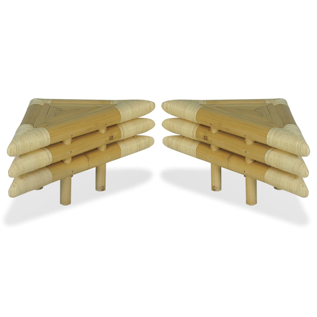 vidaXL Nočne mizice 2 kosa 60x60x40 cm iz bambusa naravne barve