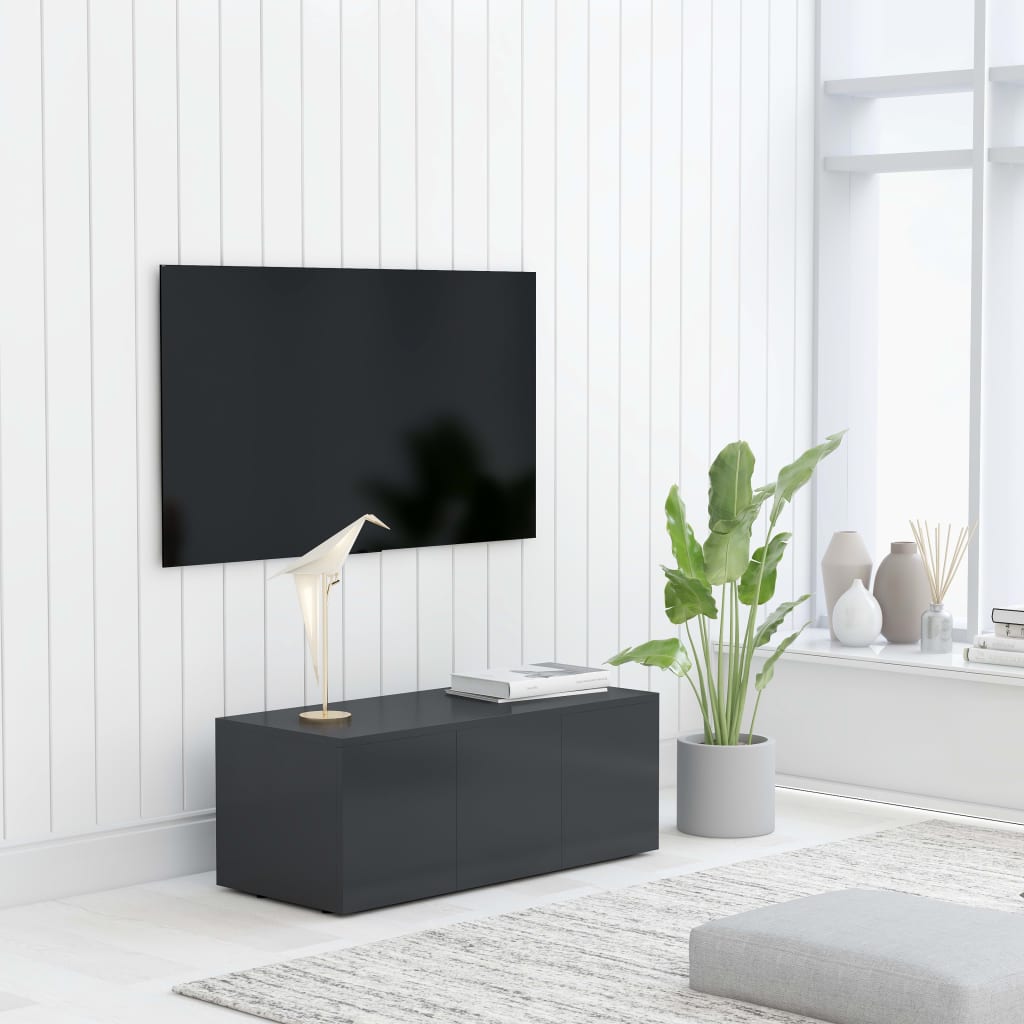 vidaXL TV omarica siva 80x34x30 cm iverna plošča