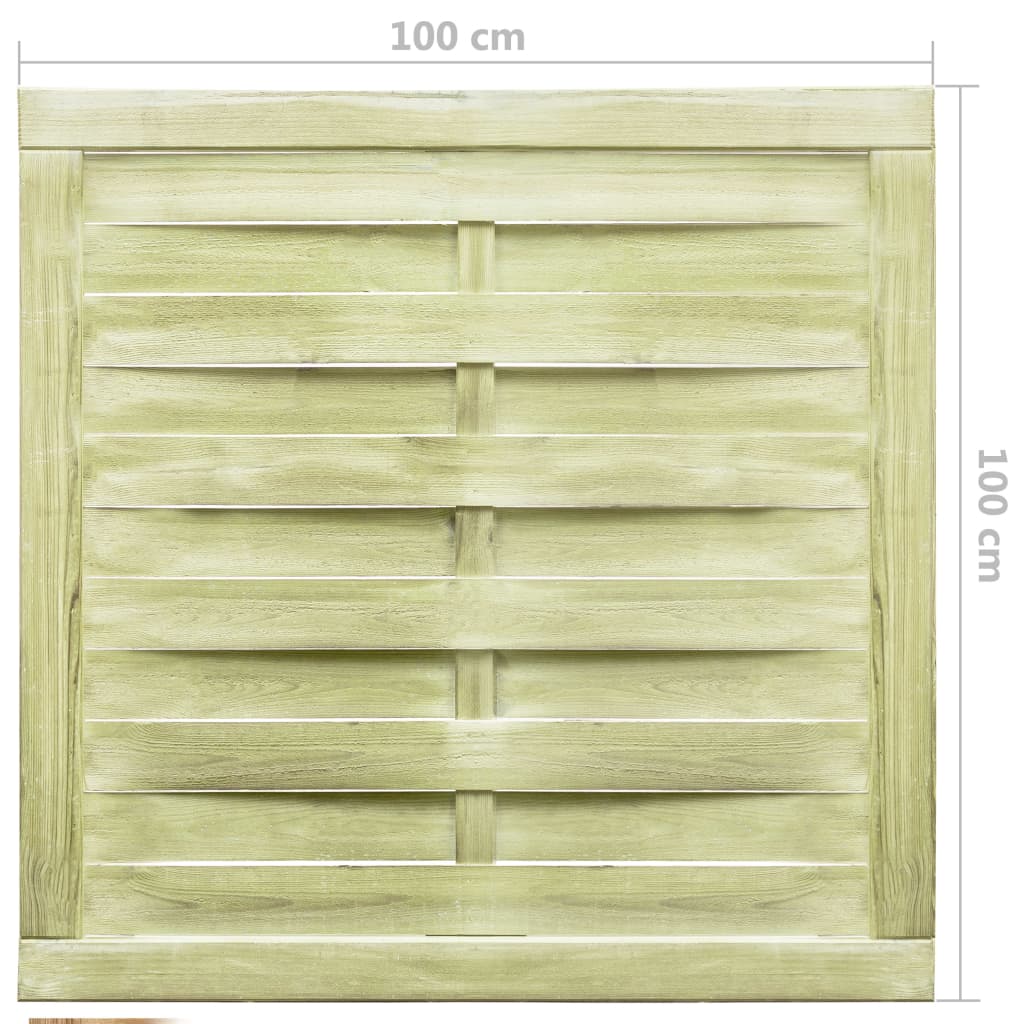 vidaXL Vrtna vrata impregnirana borovina 100x100 cm zelena