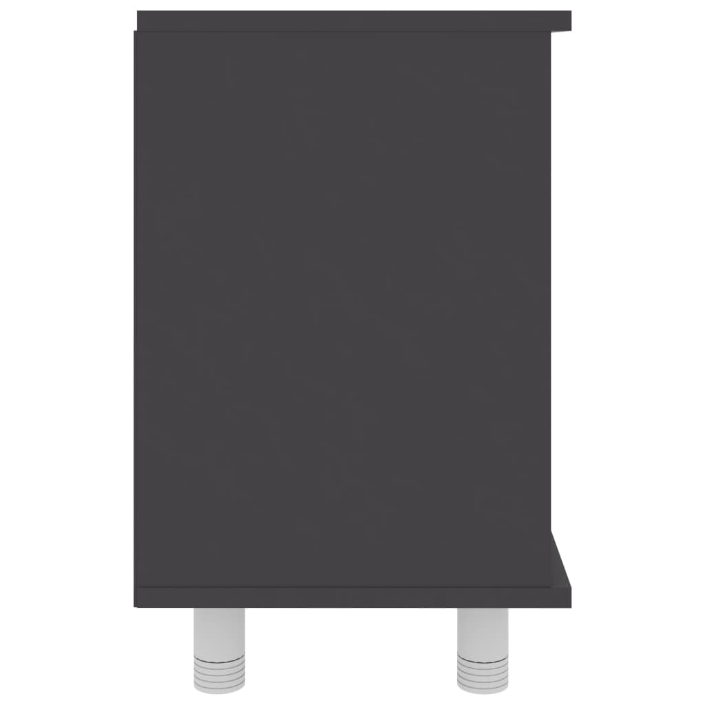 vidaXL Kopalniška omarica siva 60x32x53,5 cm iverna plošča
