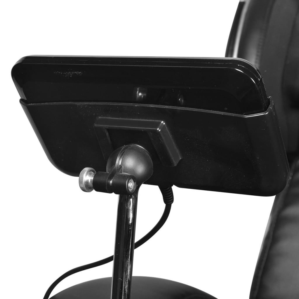 vidaXL Masažni stol s super zaslonom črno umetno usnje
