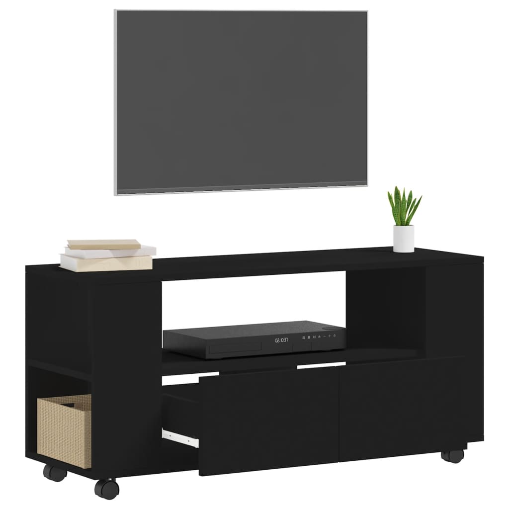 vidaXL TV omarica črna 102x34,5x43 cm inženirski les
