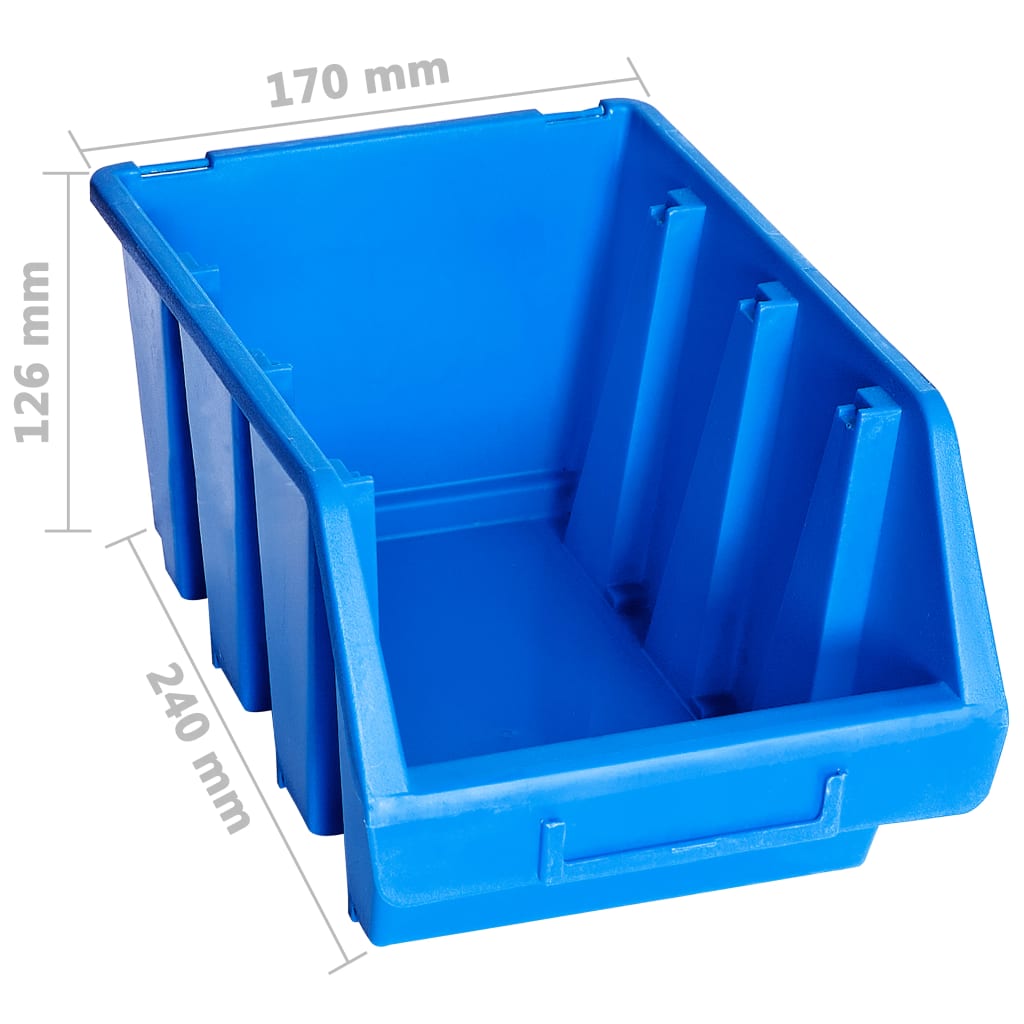 vidaXL Zložljivi zabojčki za shranjevanje 20 kosov modra plastika