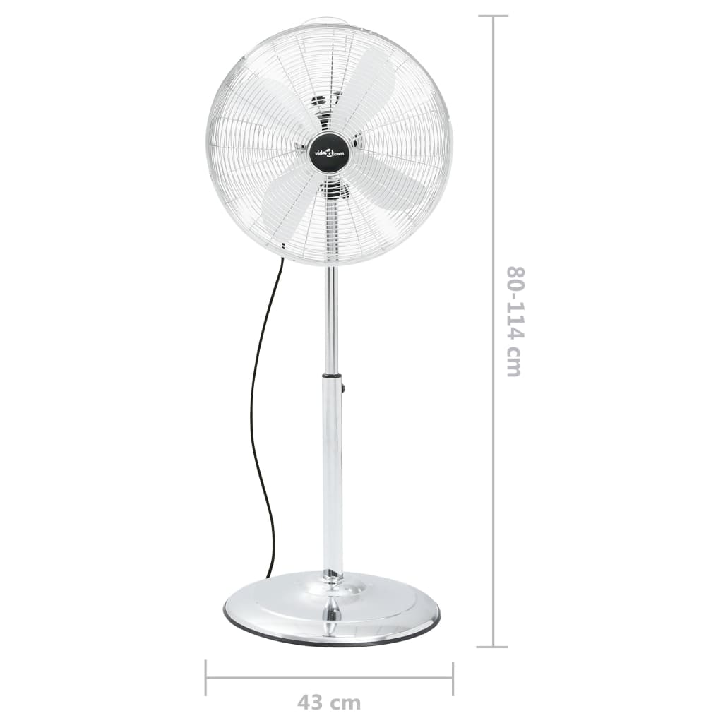 vidaXL Stoječi ventilator 3 hitrosti 40 cm krom