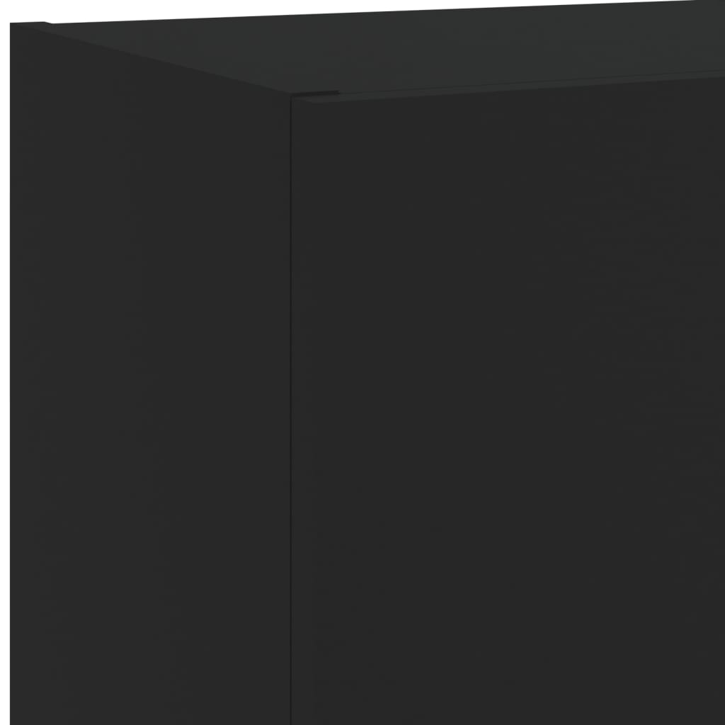 vidaXL TV omarica z LED lučkami 2 kosa črna 40,5x30x90 cm