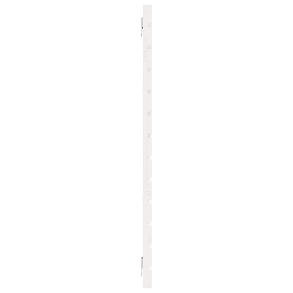 vidaXL Stensko posteljno vzglavje belo 206x3x91,5 cm trdna borovina